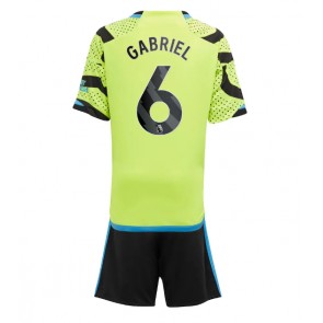 Arsenal Gabriel Magalhaes #6 Borta Kläder Barn 2023-24 Kortärmad (+ Korta byxor)